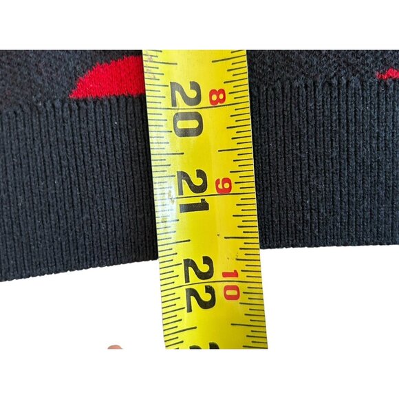 Vintage Tommy Hilfiger Sweater Navy w Red Hearts Cotton Logo Y2K Crew Neck XL - Picture 8 of 8